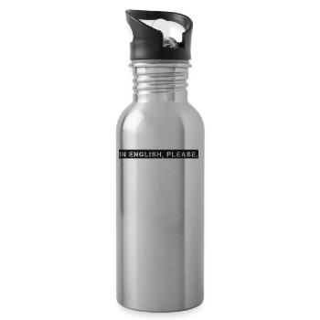 Teacher - In English please - Water bottle with straw - silver - Right