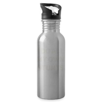 Stunts Injuries Recovery - Water bottle with straw - silver - Right