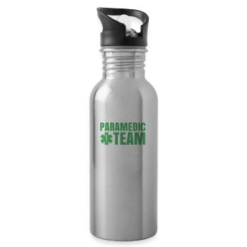 Équipe ambulancier ambulance ambulance - Gourde avec paille intégrée - argent clair - Droite