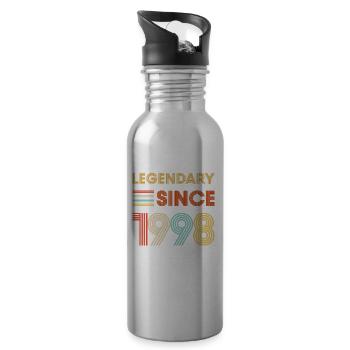 Vintage Legendary since 1998 Anniversaire - Gourde avec paille intégrée - argent clair - Droite