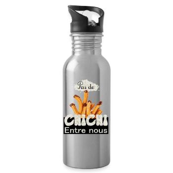 Pas de chichi entre nous - Gourde avec paille intégrée - argent clair - Droite