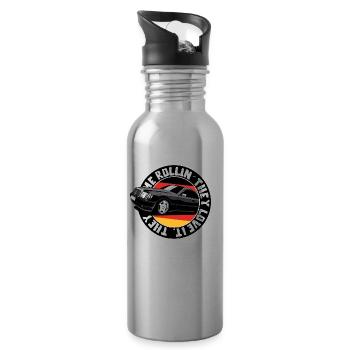Vous me voyez conduire dans ma voiture - Gourde avec paille intégrée - argent clair - Droite