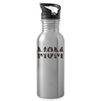 Momlife Mom All Day Every Day Mama Mother's Day - Water bottle with straw - silver - Right