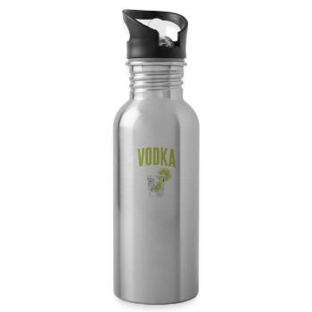 Advodkate Vodka Lawyer Lawyer Lawyer - Water bottle with straw - silver - Right