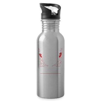 Papa Joke Dad Joke Jokes Father - Water bottle with straw - silver - Right