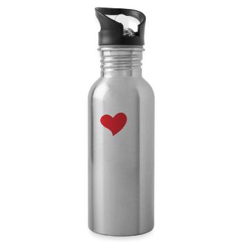 I love My Lawyer Law Lawyer Lawyer - Water bottle with straw - silver - Right