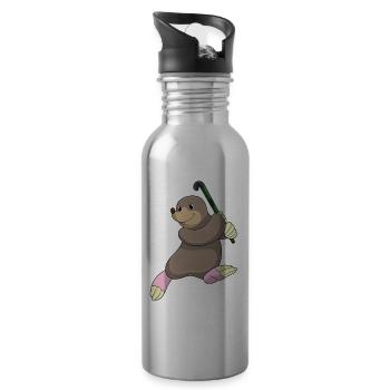 Mole Field Hockey Field Hockey Stick - Water bottle with straw - silver - Right