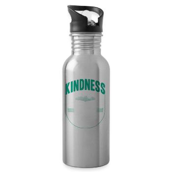 Freundlichkeit Ist Die Schwachstelle Des Mobbers - Trinkflasche mit integriertem Trinkhalm - Lightsilver - Rechts