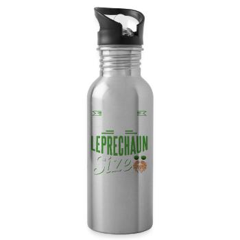 I'm not small I have leprechaun size Irish - Water bottle with straw - silver - Right