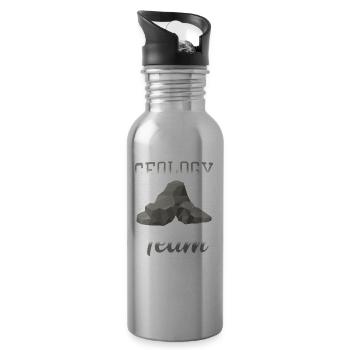 Geology Team Profession Geologist Geology Student - Water bottle with straw - silver - Right