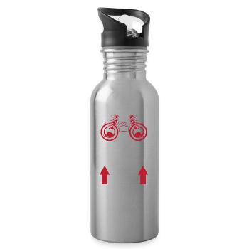 Never stop looking up Star Telescope - Water bottle with straw - silver - Right