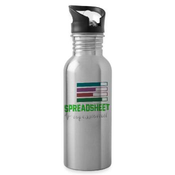 Spreadsheet Professional Accountant Table Work - Water bottle with straw - silver - Right