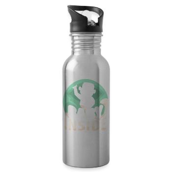Baby Inside Pregnant Baby Inside Announcement - Water bottle with straw - silver - Right