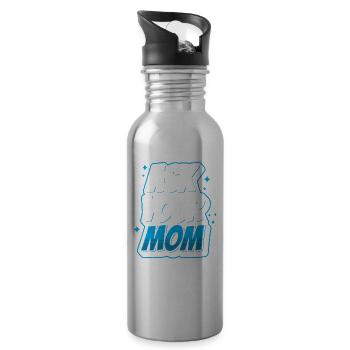 Ask Your Mom Father Day Father Papa Daddy - Water bottle with straw - silver - Right