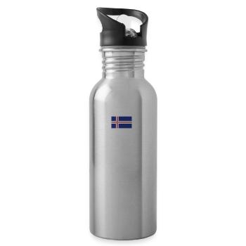 Fußball Sauf Trikot Island Mallorca Party Gruppen - Trinkflasche mit integriertem Trinkhalm - Lightsilver - Rechts