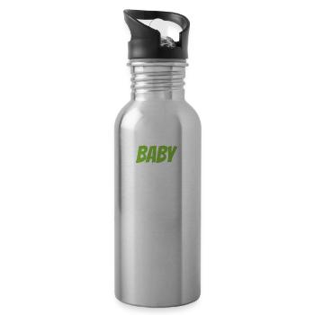 Baby Inside Announcement Pregnant Baby Inside - Water bottle with straw - silver - Right