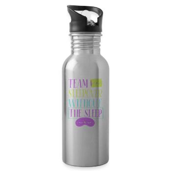 Soirée pyjama d’équipe sans fête mignonne Nuitée - Gourde avec paille intégrée - argent clair - Droite