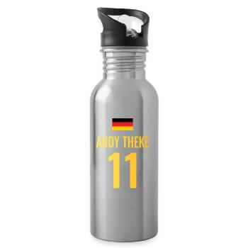 Fußball Sauf Trikot Deutschland Mallorca Gruppen - Trinkflasche mit integriertem Trinkhalm - Lightsilver - Rechts