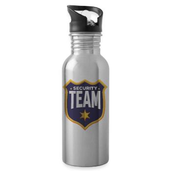 Security Team Security Team Bouncer Security - Water bottle with straw - silver - Right