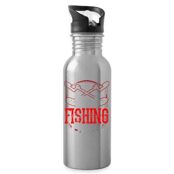 Dirt Fishing Team Metal Detecting - Water bottle with straw - silver - Right