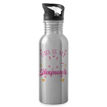 C’est mon Sleepover Shirt Party Stay - Gourde avec paille intégrée - argent clair - Droite