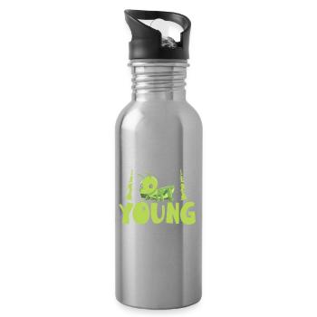 Patinece Young Grasshopper - Trinkflasche mit integriertem Trinkhalm - Lightsilver - Rechts