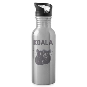 Koala Lover Koalas Animal Koala Bear Sweet - Water bottle with straw - silver - Right