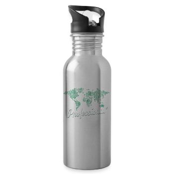 Fachmann Für Cybersicherheit Hacker Cybersecurity - Trinkflasche mit integriertem Trinkhalm - Lightsilver - Rechts