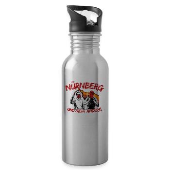 Nürnberg und nicht anders UPDATE - Trinkflasche mit integriertem Trinkhalm - Lightsilver - Rechts