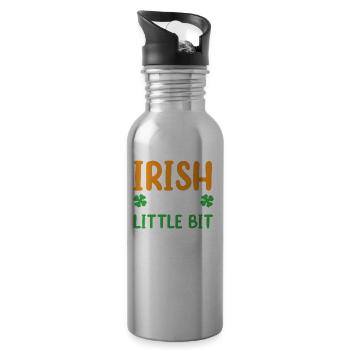St Patricks Tag Gälisch Irland Ire Irisch - Trinkflasche mit integriertem Trinkhalm - Lightsilver - Rechts