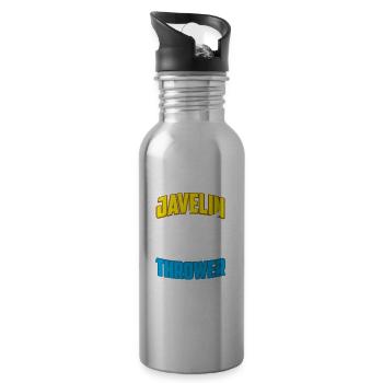 Bester Speerwerfer Aller Zeiten Speer Speerwerfen - Trinkflasche mit integriertem Trinkhalm - Lightsilver - Rechts