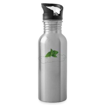 Kräutersammler Kräutergarten Kraut Kräuter - Trinkflasche mit integriertem Trinkhalm - Lightsilver - Rechts