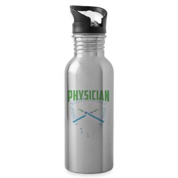 Der Beste Arzt Aller Zeiten Beruf Mediziner Doktor - Trinkflasche mit integriertem Trinkhalm - Lightsilver - Rechts