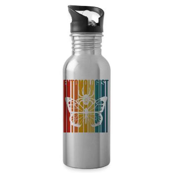 Entomologist Profession Insects Entomology Team - Water bottle with straw - silver - Right