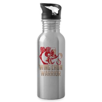 Wing Chun Warrior Trainer Martial Arts Martial Arts - Water bottle with straw - silver - Right