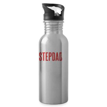 Stepfather Stepdad Stepdad Father's Day - Water bottle with straw - silver - Right