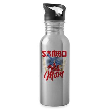 Sambo Mother Martial Arts Martial Arts Training - Water bottle with straw - silver - Right