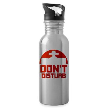 Please do not disturb I will grow up birthday - Water bottle with straw - silver - Right