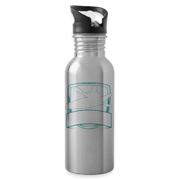 Boating Kayak Yacht Sailboat Boat Boat - Water bottle with straw - silver - Right