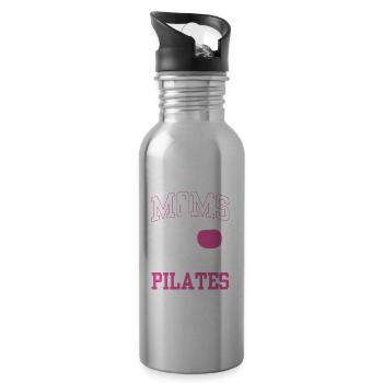 Team Mothers The Pilates Make Mom Mom MomMy - Water bottle with straw - silver - Right