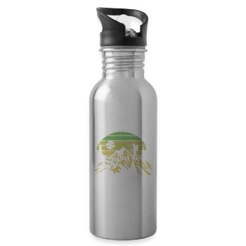 Mir reichts - Ich geh wandern - Trinkflasche mit integriertem Trinkhalm - Lightsilver - Rechts