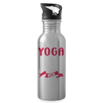 Yoga Teacher Mama Yoga Teacher Hobby MomMy Mother - Water bottle with straw - silver - Right