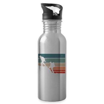 Trekking Team Wanderer Wanderung Wandern - Trinkflasche mit integriertem Trinkhalm - Lightsilver - Rechts