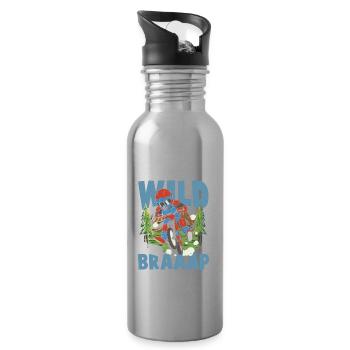 Young Wild And Braaap - Trinkflasche mit integriertem Trinkhalm - Lightsilver - Rechts