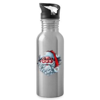 Santa - Trinkflasche mit integriertem Trinkhalm - Lightsilver - Rechts