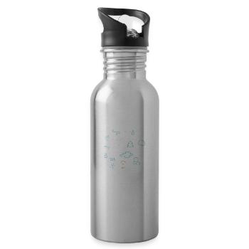 Team Meteorology Weather Forecast Meteorologist - Water bottle with straw - silver - Right