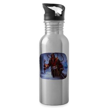 Bad Krampus - Water bottle with straw - silver - Right