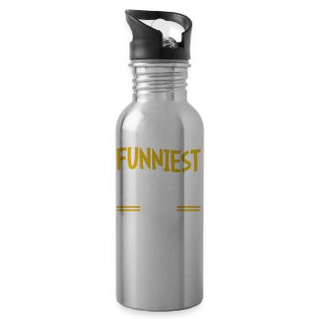 Der Lustigste Caddie Aller Zeiten Golfen Golf - Trinkflasche mit integriertem Trinkhalm - Lightsilver - Rechts