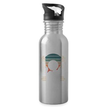 Best Golf Caddy Ever Golfer Golf - Water bottle with straw - silver - Right