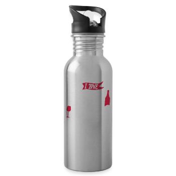 I love overnight stays sweet party overnight stay - Water bottle with straw - silver - Right